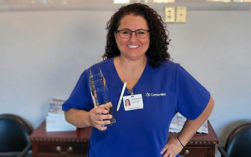 Hartwell’s Dawn Milford was named a 2023 National Clinician of the Year by CenterWell Home Health.
