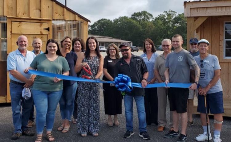 Hart County Chamber of Commerce members gather at 78 Ridge Road for the opening of Storage Master and Wilson Industrial Parts and Outdoors.