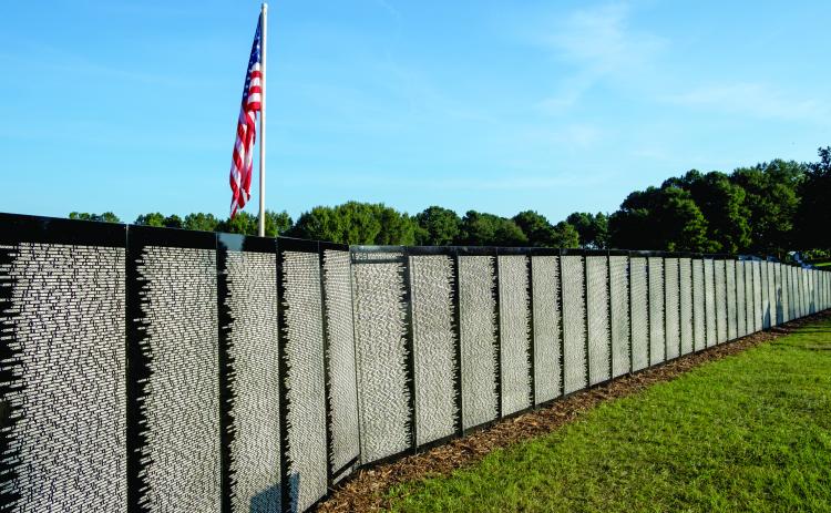 Spectators from around the region came to Cateechee Golf Club in Hartwell over Labor Day weekend to view the Traveling Vietnam Memorial Wall, seen above.