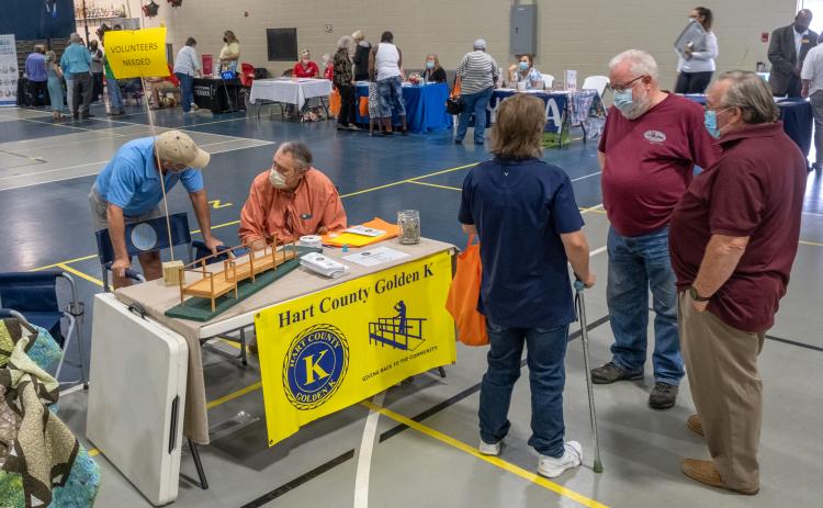 Area organizations meet  at the Hartwell Helps Expo at the YMCA on Oct. 2. Organizations in attendance explained to visitors how they can help the public in times of need. 