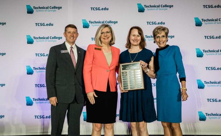 Pictured left to right at the Technical College System of Georgia Leadership Conference in Savannah are Greg Dozier, commissioner; Dr. Andrea Daniel, ATC President; Ruth Tellano-Daniel, ATC board member; and Adie Shimandle, Executive Director of TCDA.