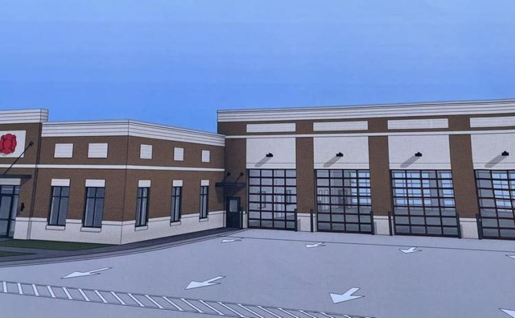 The City of Hartwell’s new rendering of the new fire station for the downtown firehouse near city hall.