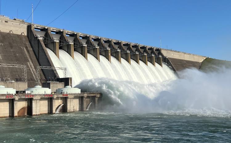 On March 13, U.S. Army Corps of Engineers tested all of the spillway gates at Hartwell Dam.