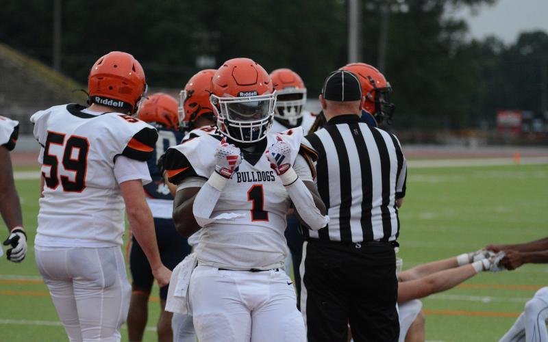 Running backs rising sophomore Faustino Rangel and rising senior Timothy Newton (pictured) both had rushing touchdowns in the 2024 Spring Game versus Habersham Central.